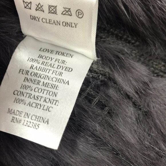 Love Token Genuine Rabbit Fur & Knit Vest - Picture 6 of 8